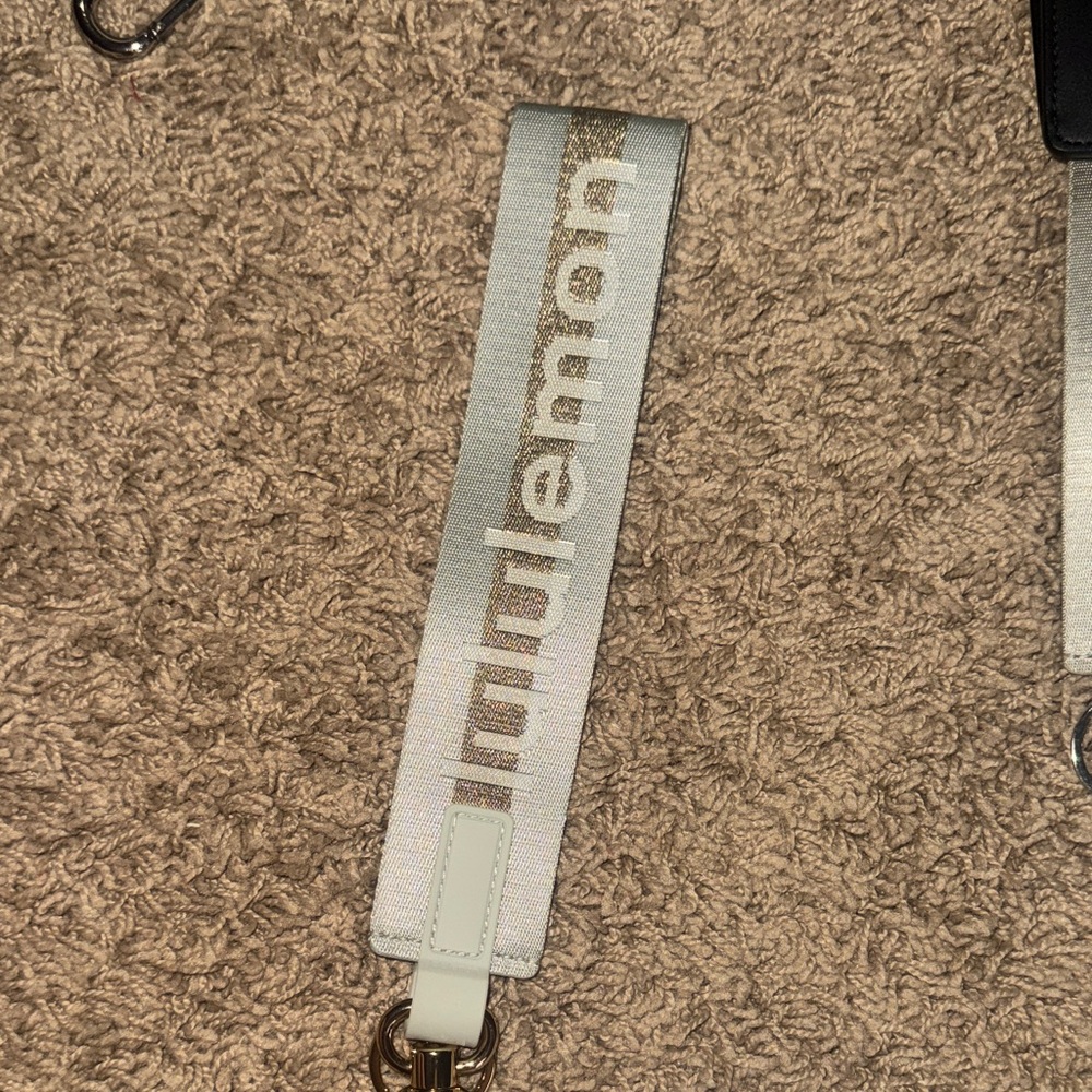 Lululemon Athletica Silver and Gray Keychain